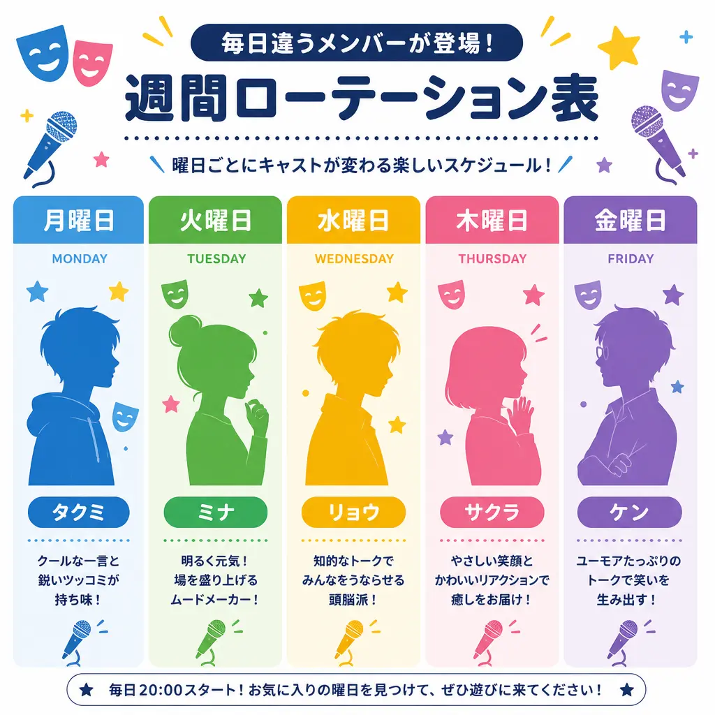 曜日ごとに変わるレギュラー構成の魅力 - ラヴィット レギュラー